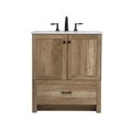 Elegant Decor 30 Inch Single Bathroom Vanity In Natural Oak VF2830NT